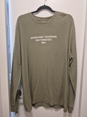 Old Navy Olive Green Crewneck Waffle Knit Sweater